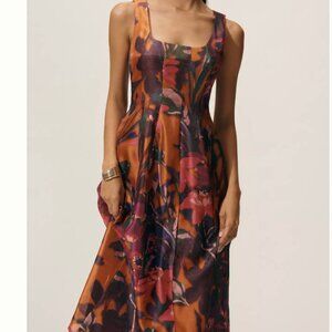 Like New - Avec Les Filles Sweetheart A-Line Midi Dress - Size 8